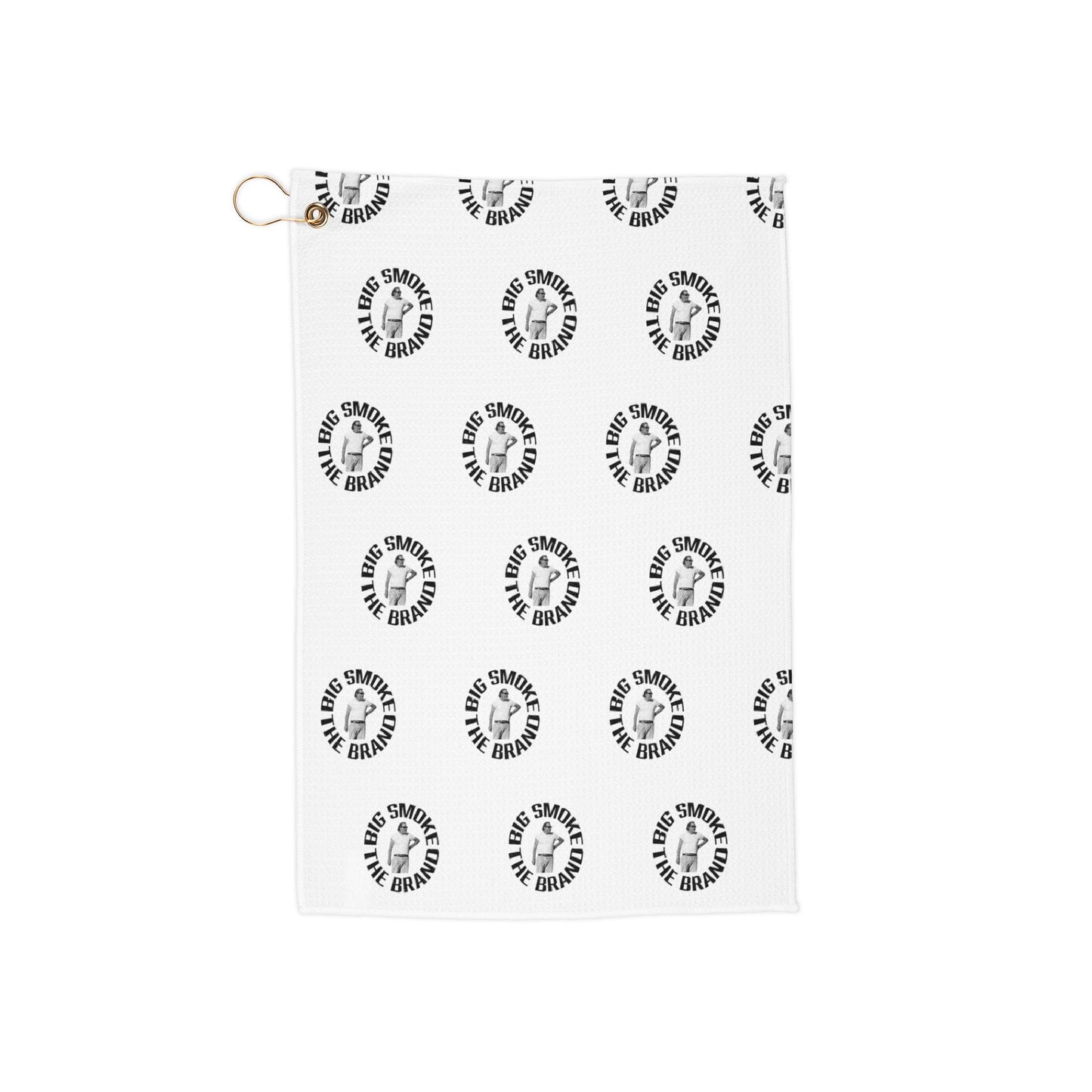 BigSmoke the Golf Towel — "Swing Smarter Not Harder" Patterned Golf Club Towel with Clip